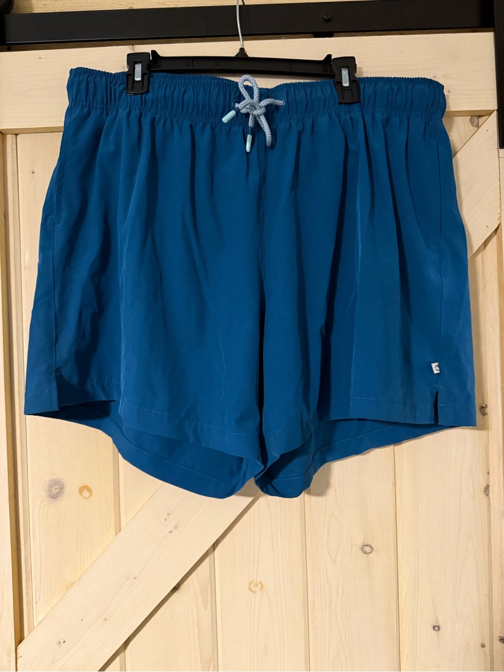 Teal Blue Elastic Waist Shorts Size 3X